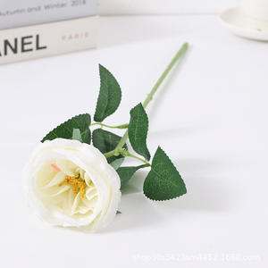 Real Touch Künstliche Austin Blumen Stiel Lebendige gefälschte Austin Rose Pfingstrose für Home Wedding Decoration - Product Image 5