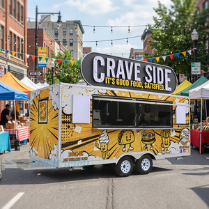 Remolque de Comida Móvil Chammp, Carrito de Hot Dogs, Camión de Comida, Barra de Bebidas, Remolque de Comida <span class=keywords><strong>con</strong></span> Cocina Completa para Bebidas - Product Image 1