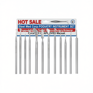 OFERTA ESPECIAL Steel Med Corp Juego de Instrumentos de Podología para Uñas Encarnadas Kit Quirúrgico para Extracción de Uñas Tijeras Fórceps Aprobado CE Manual - Product Image 1