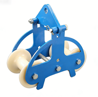 Poulie de pose de câbles, rouleau triple, bloc de tirage d'angle, roue en nylon et acier, guide-câble pour l'installation de lignes électriques