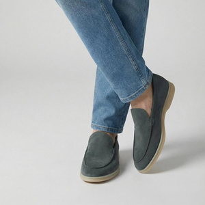 <span class=keywords><strong>Chaussures</strong></span> <span class=keywords><strong>bateau</strong></span> décontractées pour hommes en daim et cuir véritable, de marque italienne, élégantes, grande taille 50, meilleure qualité, à enfiler, durables, pour la marche - Product Image 4
