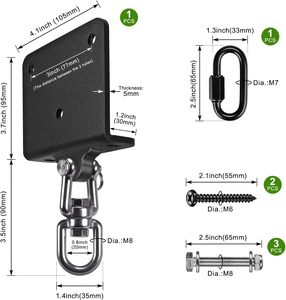 Benelabel <b>Punching</b> <b>Bag</b> Hanger For Heavy <b>Bag</b> Beam Mount Hardware Rotation Boxing <b>Bag</b> Ceiling Mount I Beam Heavy <b>Bag</b> Hanger Beam M - Product Image 2
