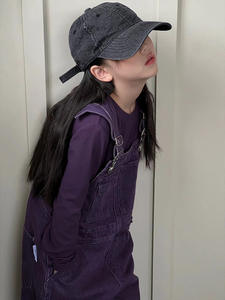 2023 Automne Filles Enfants Bretelles Violet Combinaison - Product Image 4