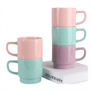 ชุดแก้วกาแฟชาเซรามิกทำมือ TOPTIGER เป็นมิตรกับสิ่งแวดล้อม ปลอดสาร BPA ใช้ซ้ำได้ ทนทาน สไตล์อเมริกัน ล้างในเครื่องล้างจานได้ - Product Image 2