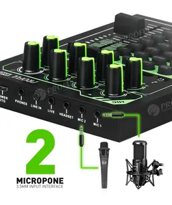 EVO V8 อัพเกรด BT ชุดหูฟัง USB Mic คาราโอเกะสดแพร่การ์ดเสียงเสียง DJ Controller สําหรับโทรศัพท์สมาร์ท PC สตูดิโอบันทึก