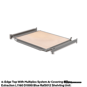 Fami 4-Edge Top With Multiplex System Ar Covering Simple Extraction L1160 D1000 Blue Ral5012 Shelving <b>Unit</b> - Product Image 3