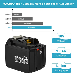 Sostituzione per la batteria al litio batteria 18650 strumento Battery18V 9.0Ah BL1890B BL1860B - Product Image 3