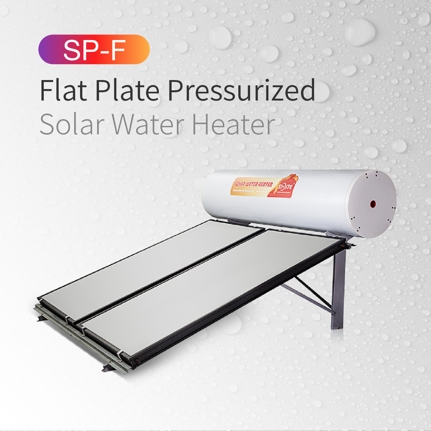 250liter Stainless Steel Vacuum Tube Non-pressurized Solar Water Heater System With Solar Keymark En12976 Certificate