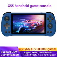Consola de Juegos Retro Portátil Powkiddy X55 con Linux, RK3566, Pantalla IPS de 5.5 Pulgadas, Soporte WiFi, Conexión a TV HD, Batería de 4000 mAh