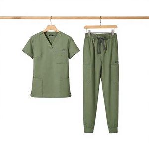 Conjunto <span class=keywords><strong>de</strong></span> Uniformes Quirúrgicos Unisex con Logotipo Personalizado, Color Sólido, Ligeros y Suaves, para Enfermeras, Personal Médico, Hospitales, Clínicas y Centros <span class=keywords><strong>de</strong></span> Belleza - Product Image 1