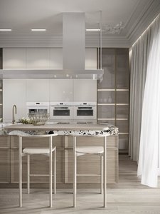 Fabricant Foshan d'armoires de cuisine de luxe armoire de cuisine à tirette laquée armoires de cuisine en contreplaqué armoires de cuisine personnalisées avec <span class=keywords><strong>porte</strong></span> en verre - Product Image 6