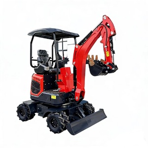 EURO 5 Rad-Minibagger 1,5 Tonnen 0,02m³ Schaufel Kleiner Radbagger für Gartenbau Gebrauchter Bagger zum Verkauf - Product Image 4
