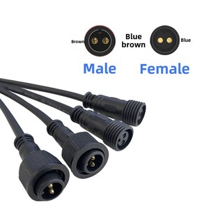 スモールヘッド2コア照明ストリングライト防水プラグ10A銅コンタクト素材屋外定格ガーデンウェディングデコレーション - Product Image 4