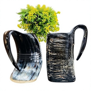 Jarra de Cerveza Artesanal de Cuerno de Búfalo con Asa, Estilo Clásico, Taza Natural para Beber, Gran Capacidad, Personalizable, Decoración para el Hogar y Bar - Product Image 4