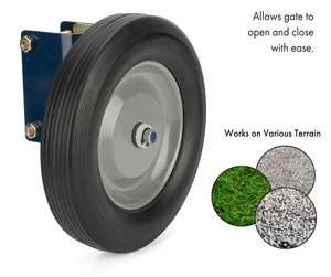 SANKINS 8 "<span class=keywords><strong>roulette</strong></span> de porte en caoutchouc robuste porte aide Support roue montage latéral pour porte battante métal Tube clôture chaîne lien - Product Image 3