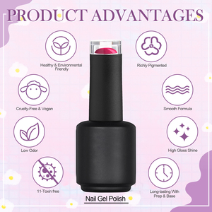 Roniki 2023 Hot Bán Hema miễn phí Vegan Nail Gel Polish 3000 màu OEM ODM thương hiệu riêng nhãn hiệu của bạn sơn móng tay sơn mài véc ni - Product Image 5