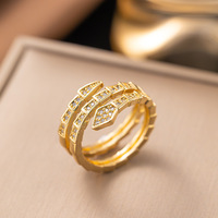 YL nouveau Internet célébrité enfants mode lumière luxe haut de gamme Index bague en alliage plaqué or pierre naturelle