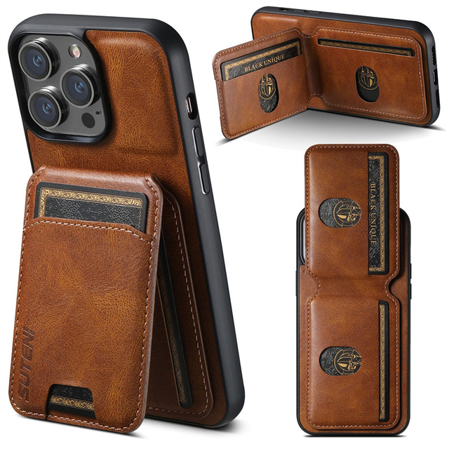 For Google Pixel 6 7 8 6A 7A 8A 6Pro 7Pro 8Pro Luxury Leather Card Holder Phone Case Wallet Kickstand Cover for iPhone 15 Pro
