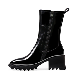 WETKISS-Botines de tacón de charol para mujer, botas de invierno, <span class=keywords><strong>2021</strong></span> - Product Image 5