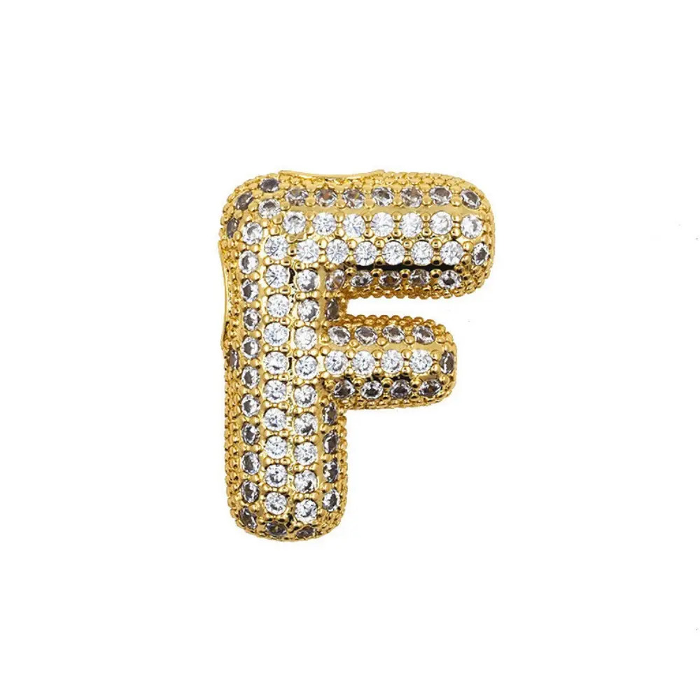New Initials Letters Pendant Zircon 18K Gold Plated 26 Alphabet Custom Name Necklace Jewelry Making Accessories Charms For Women