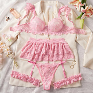 2025 Yeni Gelen: Çok Satan Yüksek Kaliteli Dantel Seksi İç Giyim Küçük Göğüsleri Büyütücü Push-Up Sütyen Jartiyer Kemer ve Bacak Jartiyerleri ile - Product Image 1