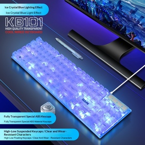 New RGB Transparent Gaming Keyboard Wired USB Mechanical Feel <b>Rainbow</b> Backlight for Laptop Gamer Home Office All Devices - Product Image 6