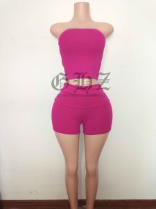 Clothing Manufacturers Custom LOGO Athleisure Wear Women Bamboo <strong>Boob</strong> <strong>Tube</strong> Top and Track Pants 2 Piece Loungewear Set Women - Product Image 4