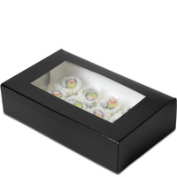 Boîte à sushi en papier écologique jetable avec fenêtre transparente Boîtes à sushi, fruits, chocolat, biscuits Boîtes à dessert Emballage pour traiteur