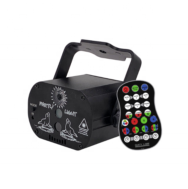Mini Disco Party LED Light 16 in 1 Christmas Laser Magic DMX RGB Effect DJ Lazer Lights for Home Nightclub KTV Stage Decor Lamp