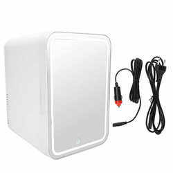 Appareils électroménagers portables, petit réfrigérateur pour jus, mini-réfrigérateur de 4 L avec miroir et LED pour la maison et la voiture - Product Image 2