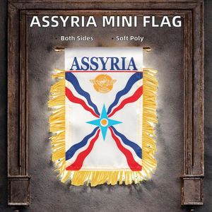 Bandera de Asiria, Bandera Asiria de Doble Cara, Mini Banderas Colgantes, Poliéster de Alta Calidad, Impresión Digital, Logotipo Personalizado a Color, para Exteriores - Product Image 4