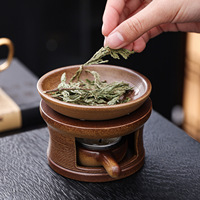 Brûleur d'encens et diffuseur d'huiles essentielles en céramique pour aromathérapie, brûleur d'herbes et chauffe-cire avec support pour bougie chauffe-plat, usage intérieur