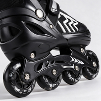 Patins à roulettes ajustables avec roues lumineuses en PU, patins à roulettes pour adultes, enfants, garçons, filles, unisexe, patinage en plein air, vente en gros