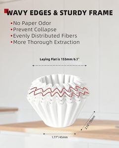 Filtres à café jetables pour les capsules Ninja et les cafetières à café moulu, petits filtres à café blancs - Product Image 4