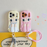 Casing HP iPhone 17 Apple 16 14/15 Pro Max motif gadis bersayap imut, anti jatuh, casing penuh lucu dan cantik.