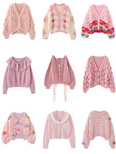 เสื้อคาร์ดิแกนลำลองสไตล์สตรีทสำหรับผู้หญิง ฤดูใบไม้ผลิและฤดูใบไม้ร่วง เสื้อถักสีสันสดใส เสื้อสเวตเตอร์ผู้หญิง - Product Image 2