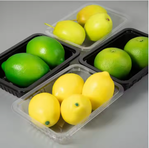 Bandeja transparente de plástico PET ecológica OEM personalizada para frutas, comida, pasteles, verduras, contenedores desechables Biostar Blister Tray - Product Image 3