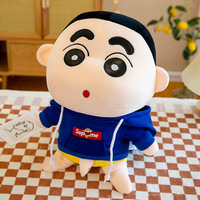 Nuevo Peluche Personalizable con Capucha, Temática de Oso Crayon Shin Chan, Muñeco de Peluche Suave y Adorable para Aliviar el Estrés