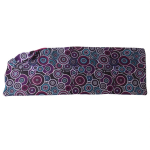 Sciarpa Lunga in Raso Stampata su Due Lati 70x180cm con Motivo a Cerchi, Accessorio di Moda - Product Image 1