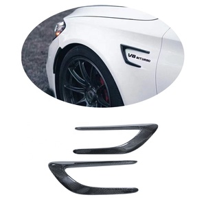 Mxget 2 cái/bộ W205 sợi carbon phía trước Fender lỗ thông hơi Trims Muỗng cho Mercedes Benz C Class <span class=keywords><strong>C63</strong></span> Amg Coupe 2 cửa 2015 - 2023 - Product Image 1
