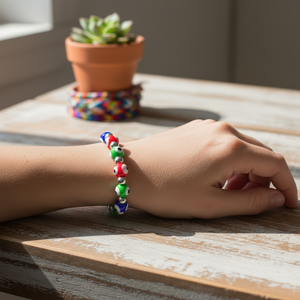 ลูกปัดแฟชั่นสำหรับสร้อยข้อมือพร้อมการออกแบบดวงตาชั่วร้ายพลาสติก - Product Image 3