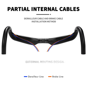 Guidon de vélo de route TOSEEK TR5000 en fibre de carbone, accessoires de vélo de route, câblage interne complet, guidons de vélo de route, pièces de vélo - Product Image 4