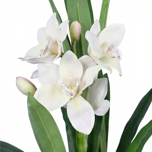 Artificial White Lily Flower Plant Real Touch Decorative Indoor Potted Plant for Home Office Hotel Event Decor - Product Image 3