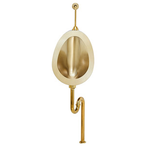 Urinoir mural automatique sans contact en acier inoxydable 304, finition PVD Or, pour bars, KTV, discothèques, toilettes, installation facile, calibre 18 - Product Image 1
