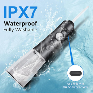 Irrigateur buccal électrique <span class=keywords><strong>sans</strong></span> fil rechargeable portable avec 6 embouts de jet remplaçables 3 modes - Product Image 4