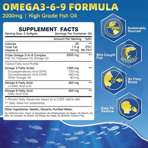 Integratori per la Salute Cardiovascolare con Formula Personalizzata OEM, Capsule Triple Omega 369 con EPA e DHA per Azione Anti-Infiammatoria - Product Image 4