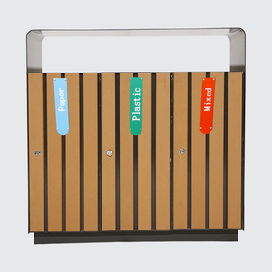 Contenedor <span class=keywords><strong>de</strong></span> <span class=keywords><strong>Basura</strong></span> y Reciclaje Comercial para Exteriores, <span class=keywords><strong>Cubo</strong></span> <span class=keywords><strong>de</strong></span> <span class=keywords><strong>Basura</strong></span> Público <span class=keywords><strong>de</strong></span> Madera <span class=keywords><strong>con</strong></span> <span class=keywords><strong>Tres</strong></span> <span class=keywords><strong>Compartimentos</strong></span>, Contenedor <span class=keywords><strong>de</strong></span> Residuos para Parques, Calles y Carreteras - Product Image 6