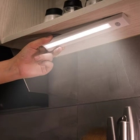 Lampu Induksi LED Genggam Panjang dengan Sensor Sentuh, 4*AAA Baterai, Magnetik, untuk Dapur, Koridor, Lampu Malam di Samping Tempat Tidur, 3000K-6000K