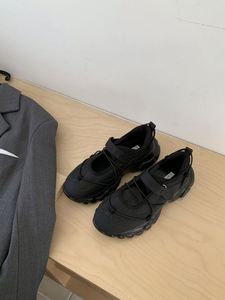 2025 New Korean Spring & Autumn Platform Shoes, Round Toe & Color-block Design, <b>Velcro</b> <b>Strap</b>, Height & Age-reducing Effect - Product Image 5