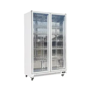 Free Custom Logo Chiller Commercial Glass Door Mini Display Fridge/energy Drink Refrigerator With Led Logo